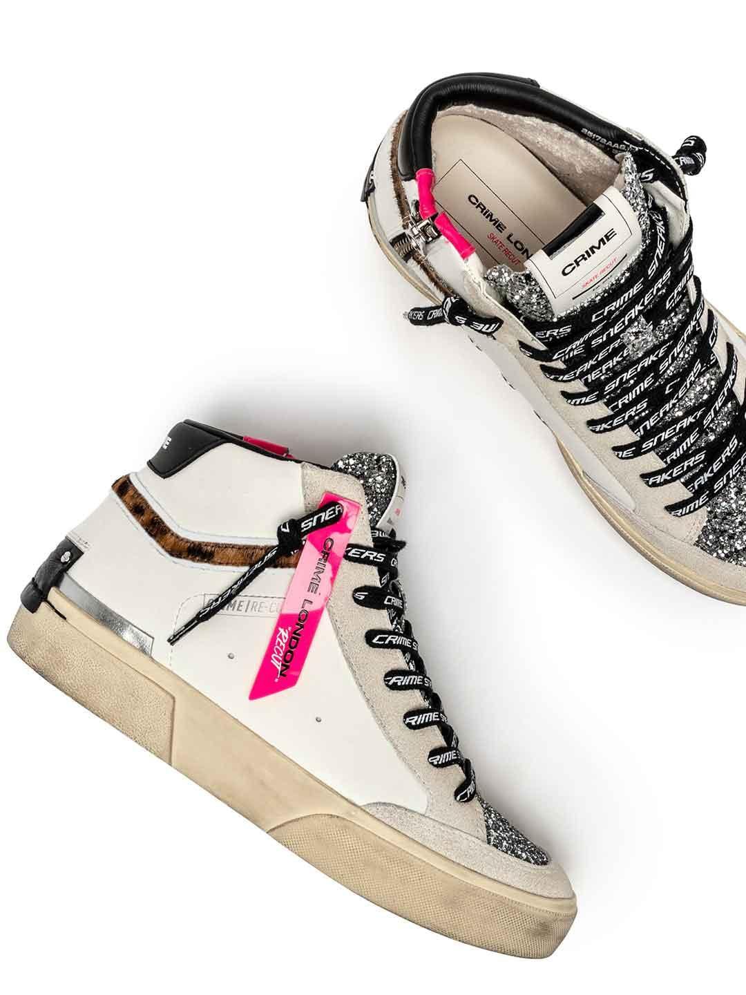 Crime Recut High sneakers bianco a stivaletto