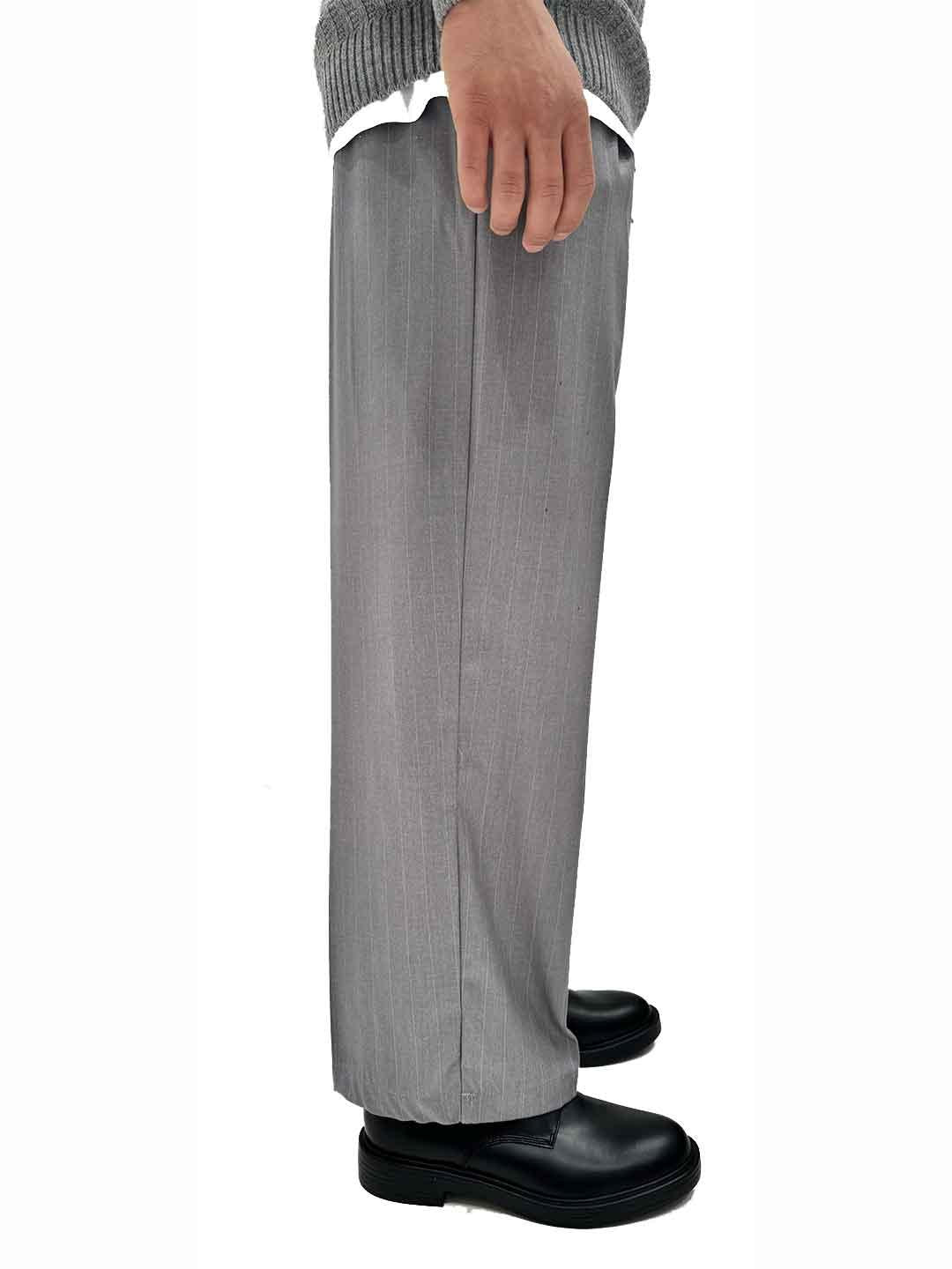 All or Nothing pantalone grigio gessato