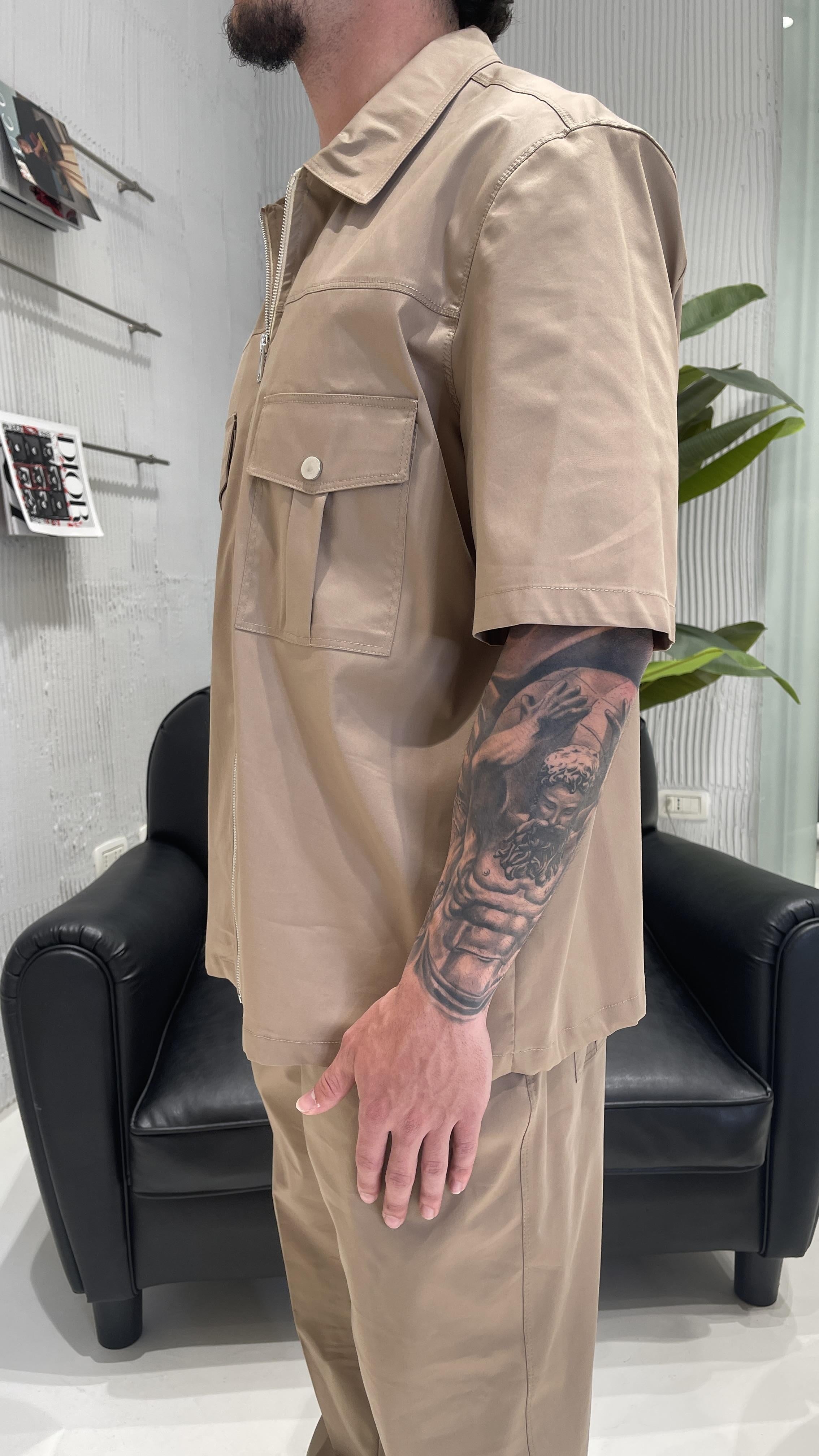 Pret A Porter camicia beige con tasconi