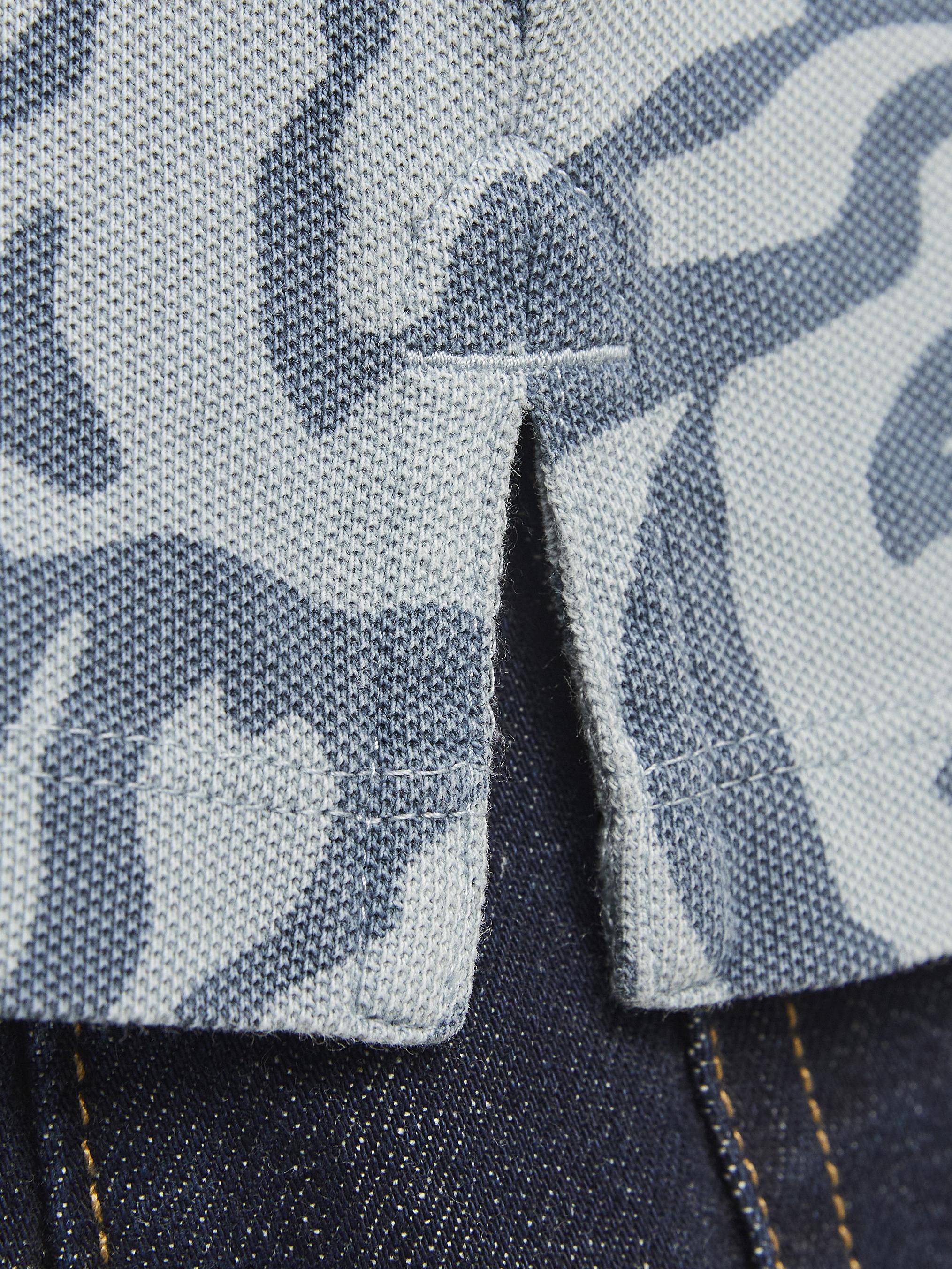 Jack & Jones polo azzurro a fantasia