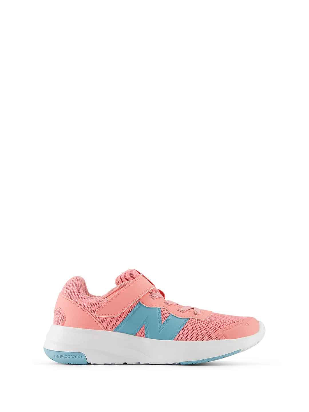 New Balance 578 sneakers kids rosa con logo celeste
