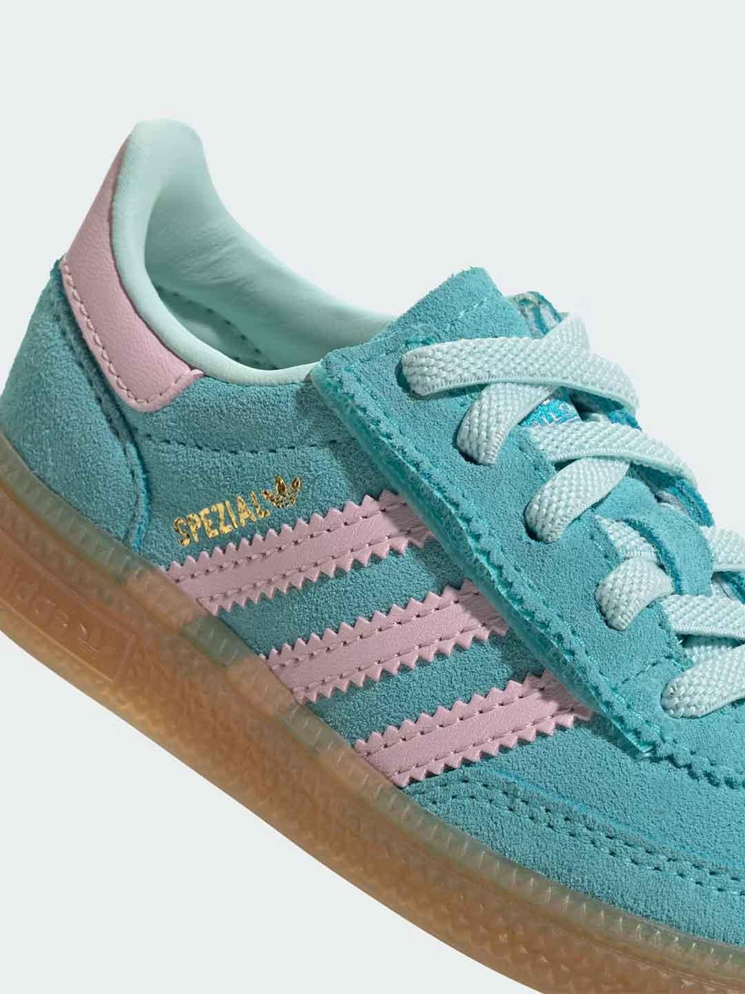 Adidas Handball Spezial CF sneakers kids celeste e rosa