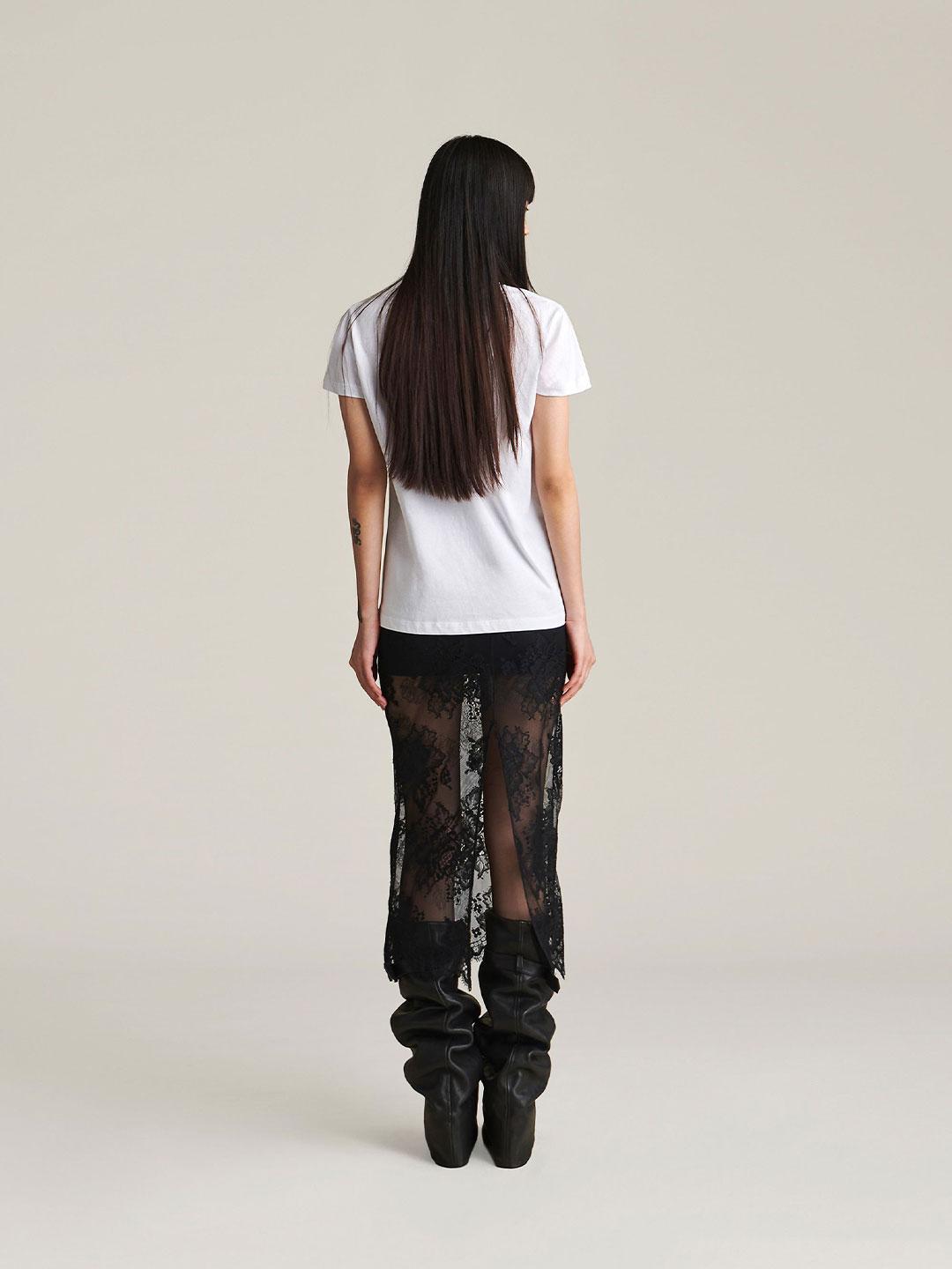 Aniye By Longuette Lace gonna nero in pizzo<BR/>