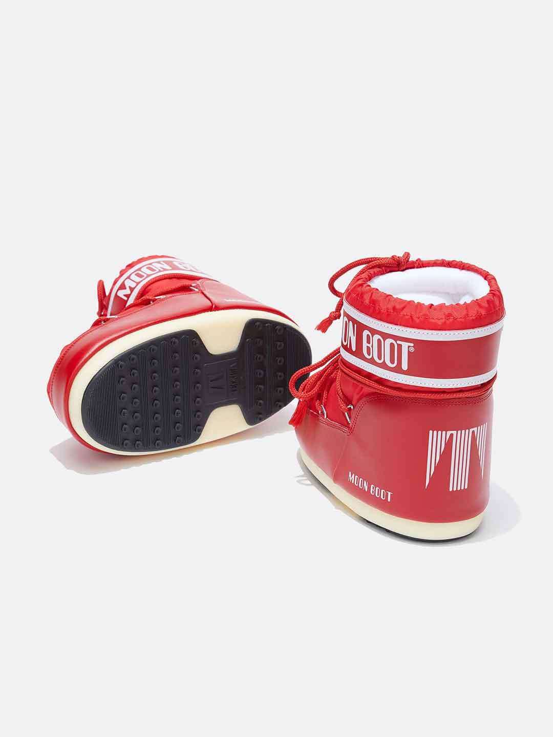 Moon Boot Icon Low stivale rosso in Nylon