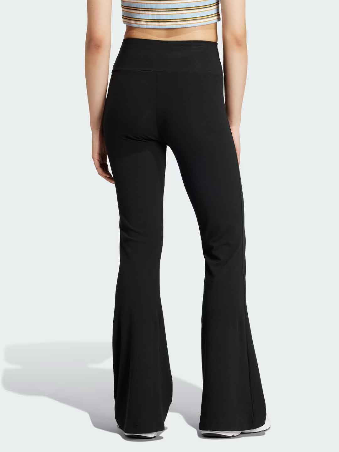 Adidas leggings nero a zampa