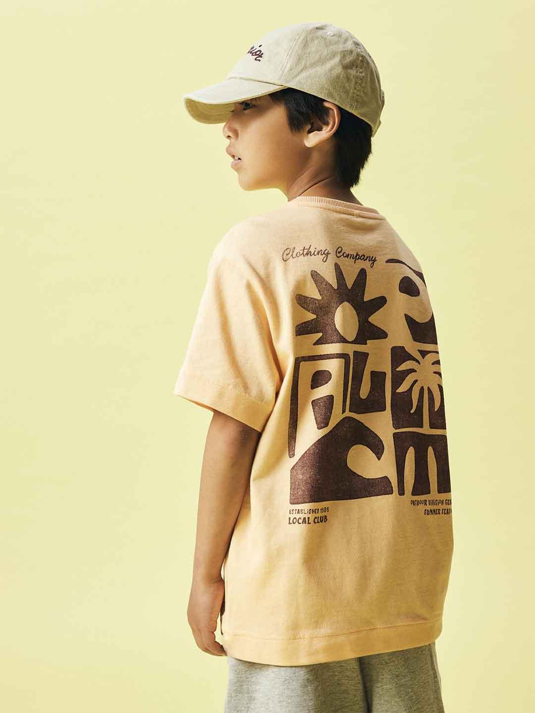 Name It t-shirt kids arancio con stampa