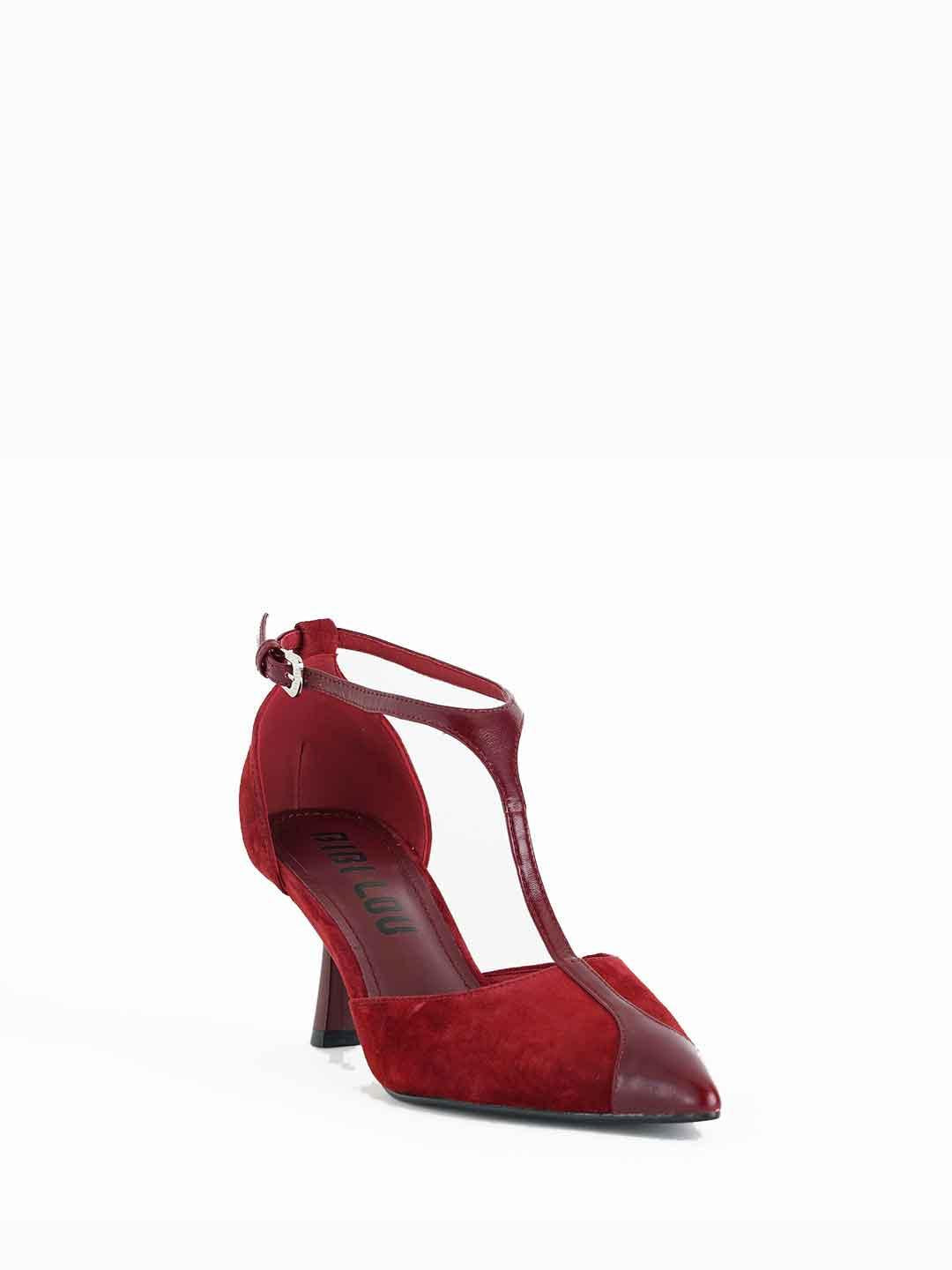 Bibi Lou Canna Pumps decolletè rosso con punta in pelle