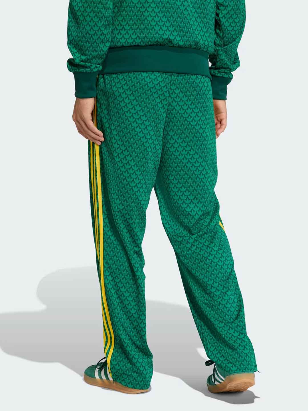 Adidas Firebird pantalone verde multilogo