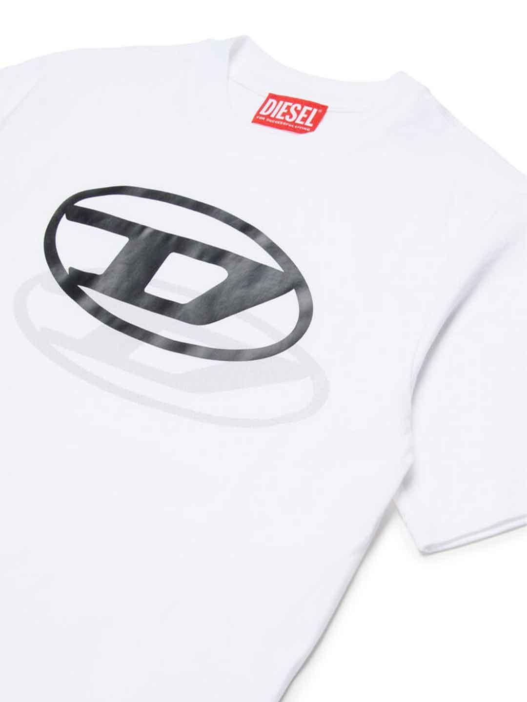 Diesel Tvale t-shirt bianco con logo grande