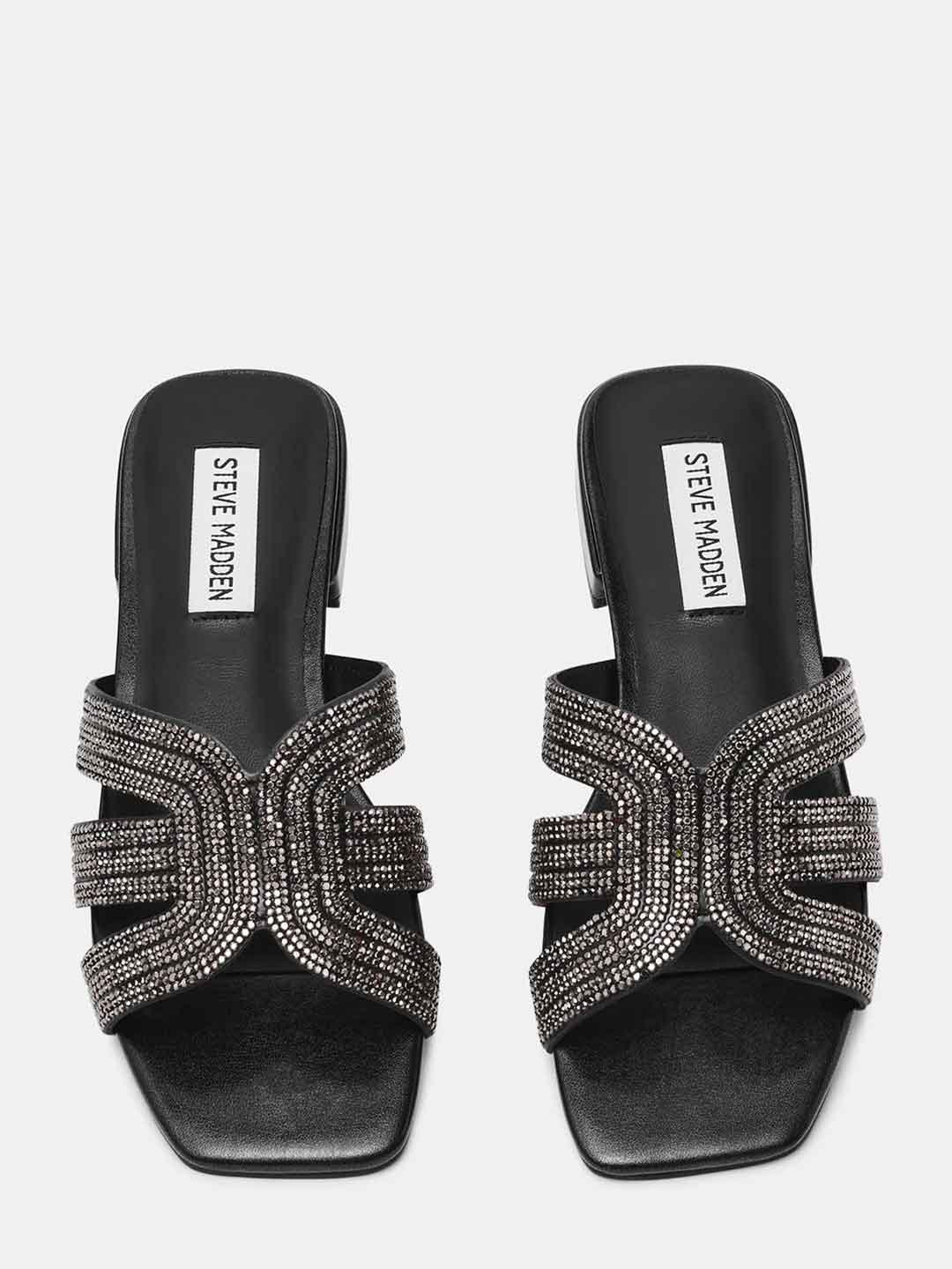 Steve Madden Sequel sandali nero con strass