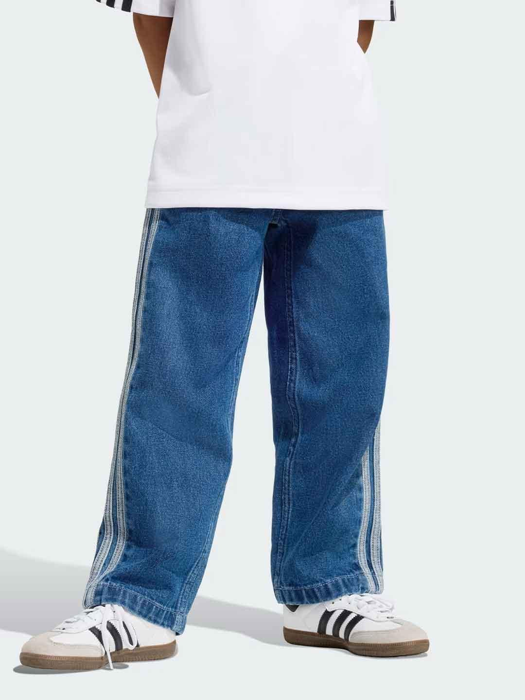 Adidas Firebird jeans kids blu