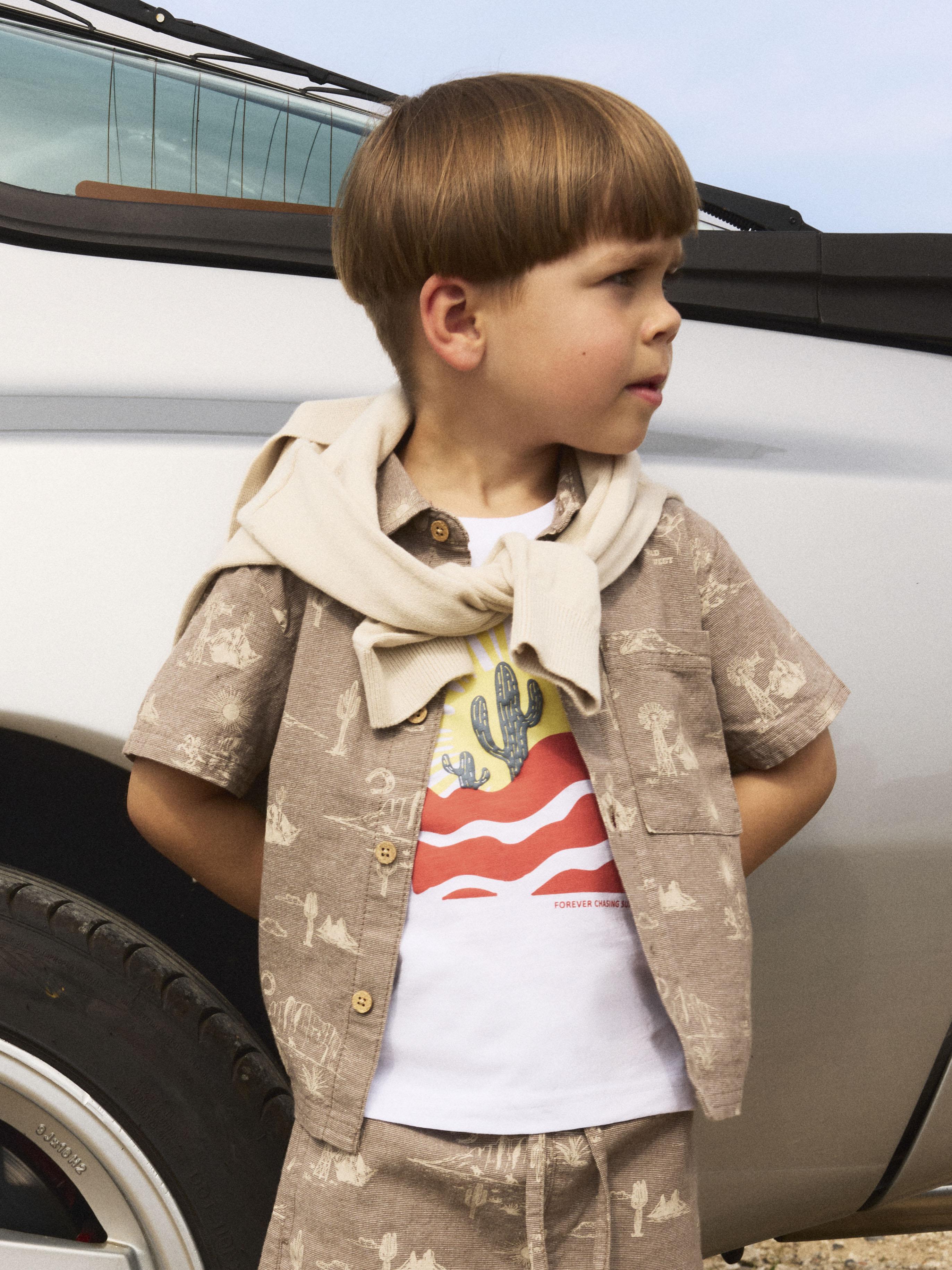 Name It t-shirt kids bianco con stampa cactus