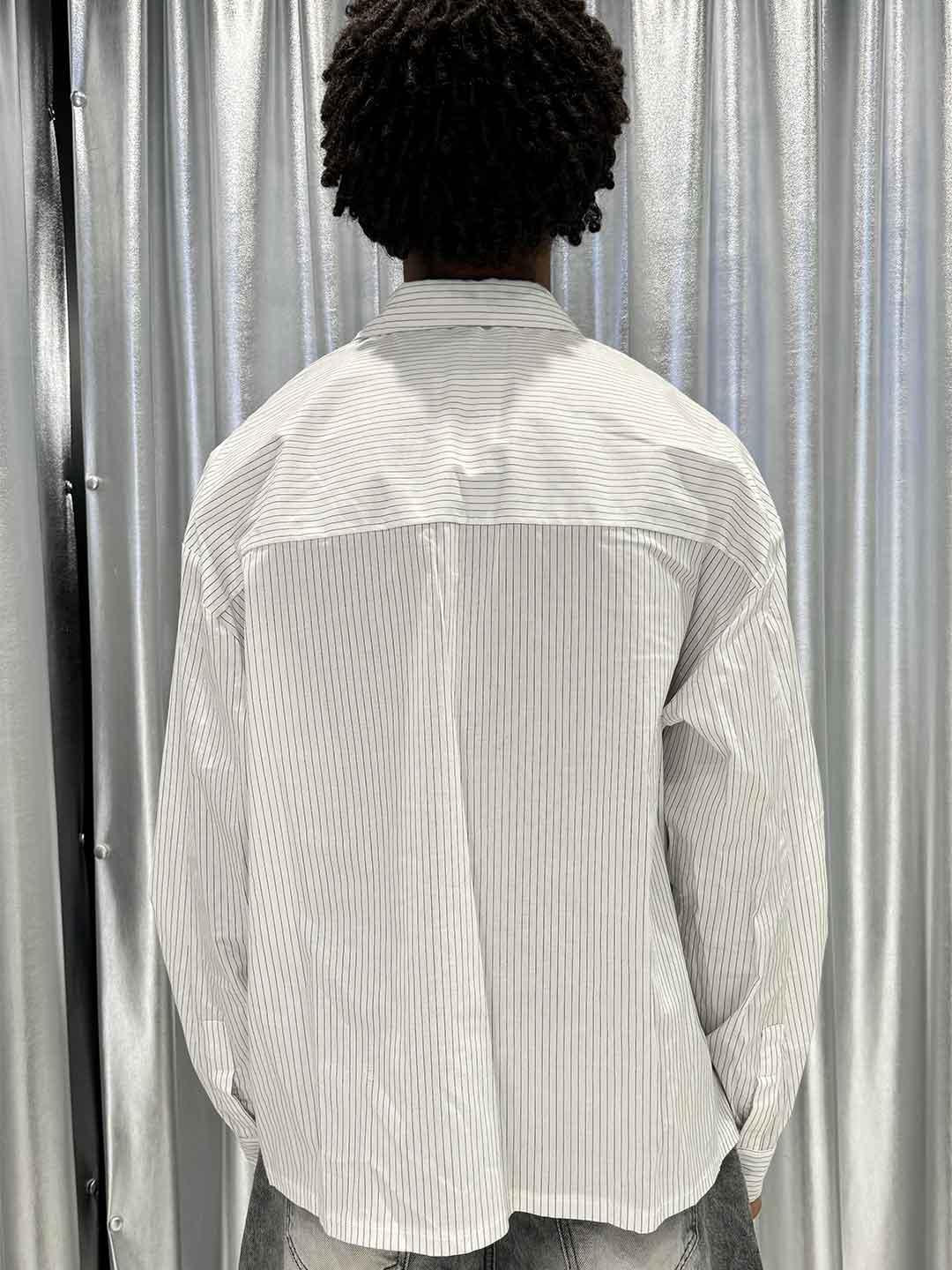 All or Nothing Crop camicia bianco a righe