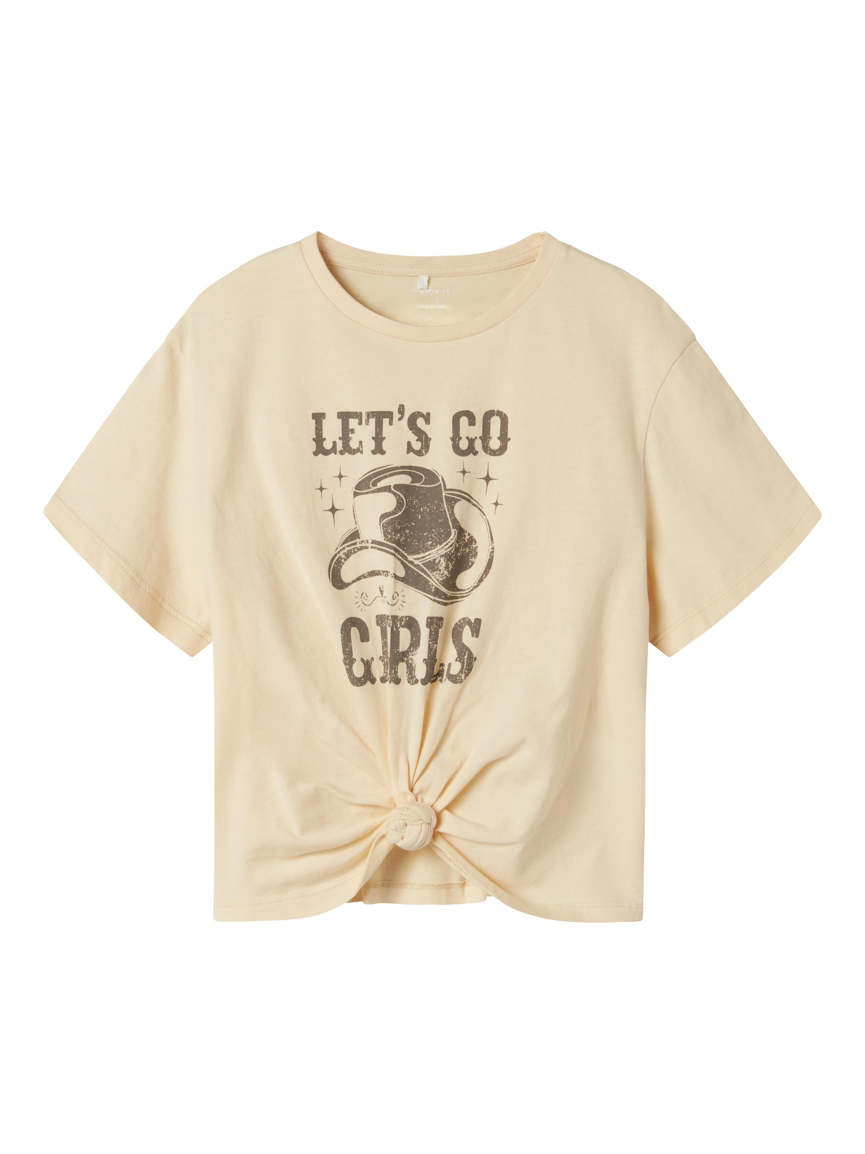 Name It t-shirt kids rosa con stampa cowgirl