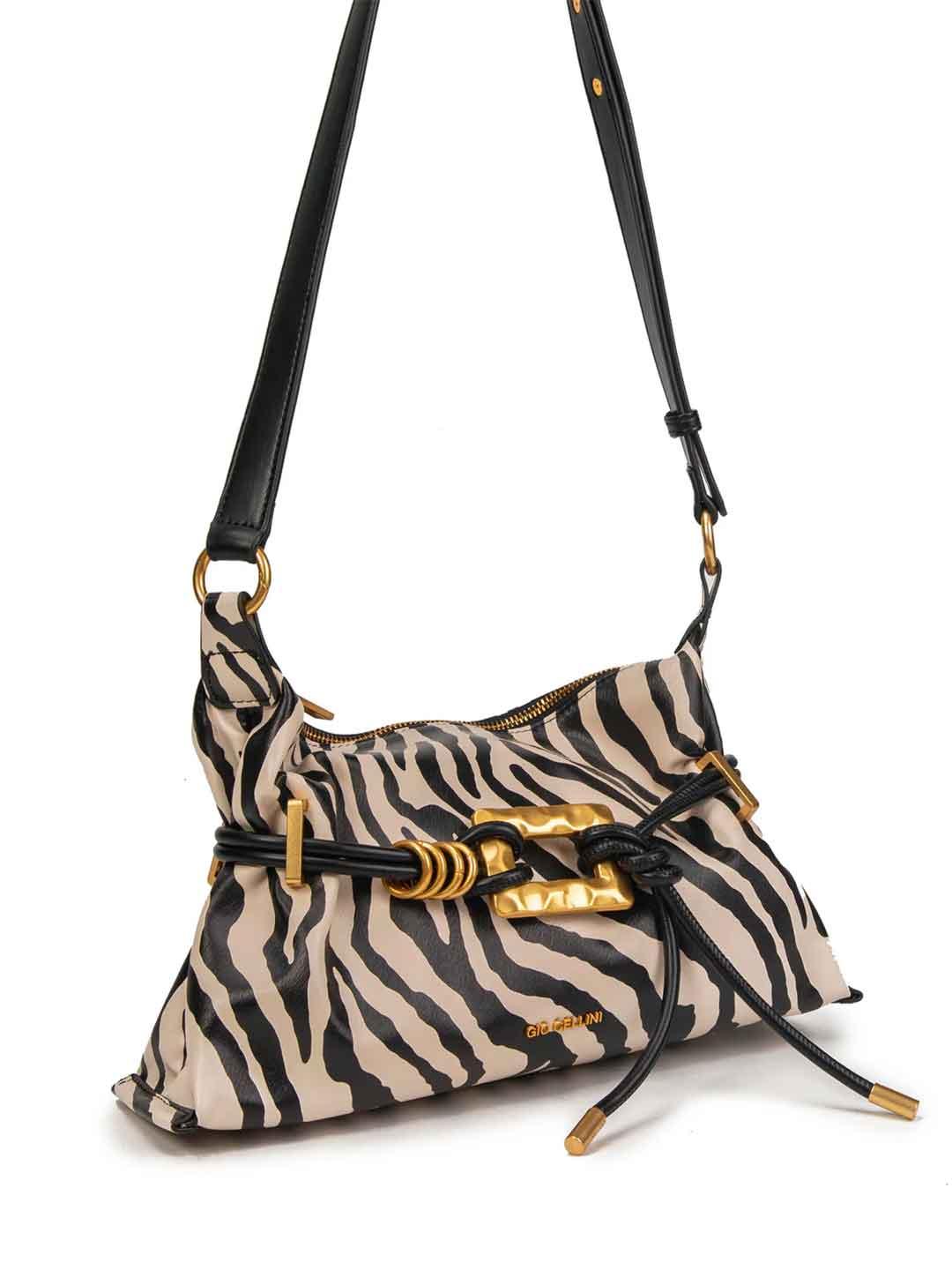 Gio Cellini borsa zebrata con tracolla