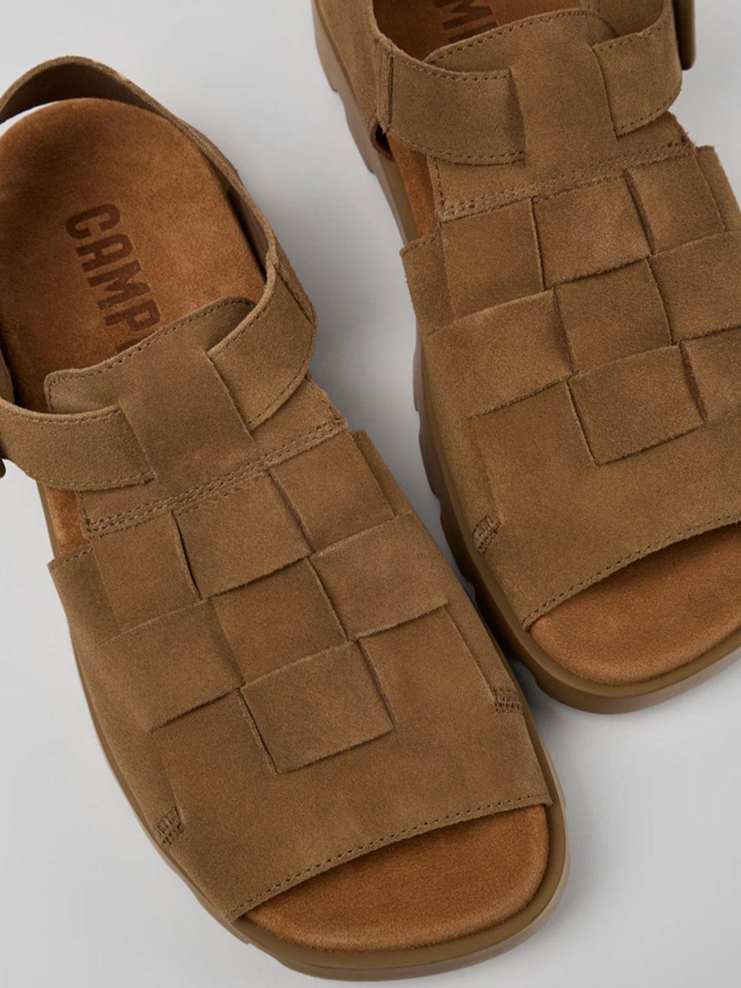 Camper Brutus Sandal sandali beige con fibbia regolabile