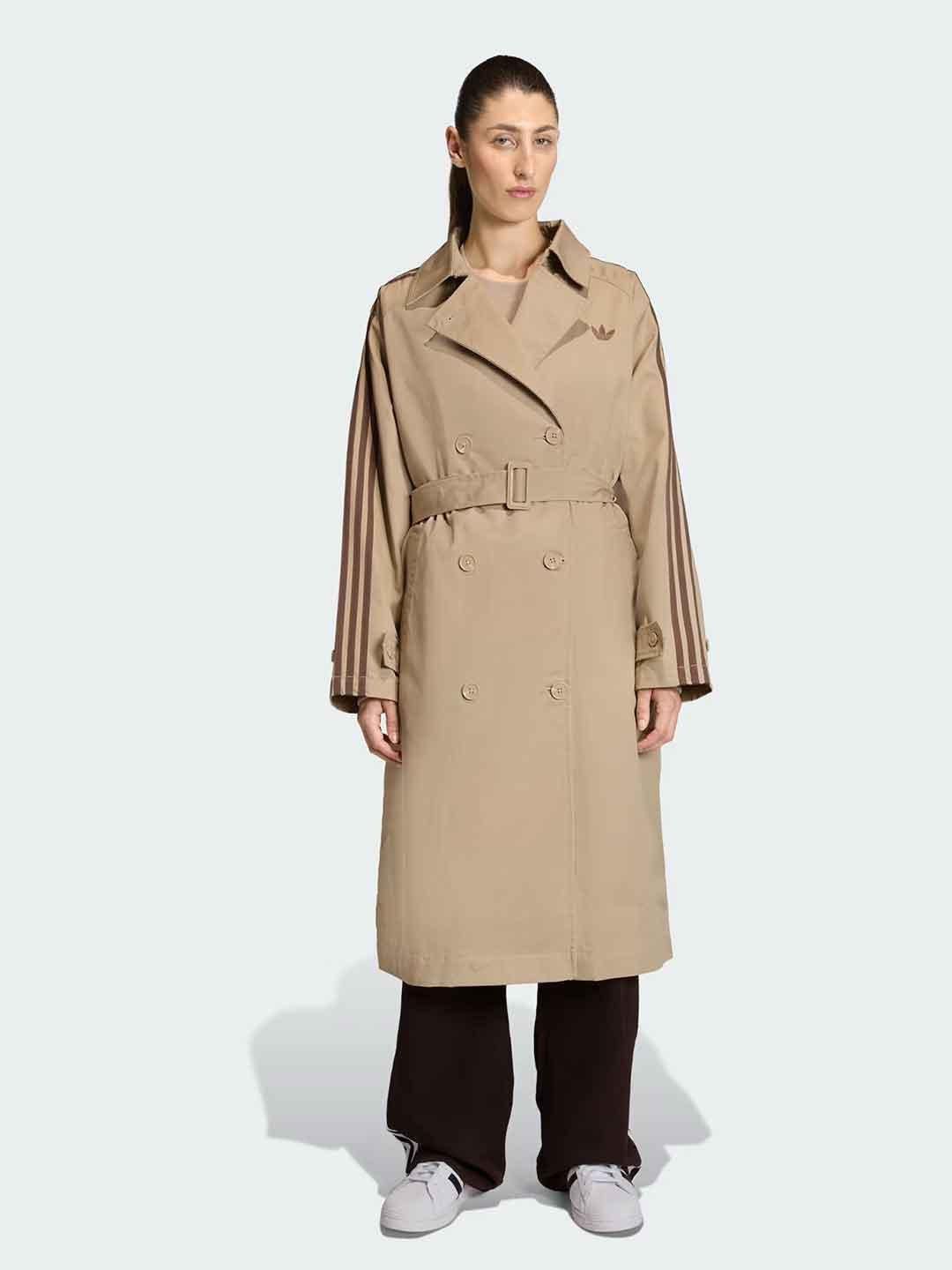 Adidas trench beige lungo
