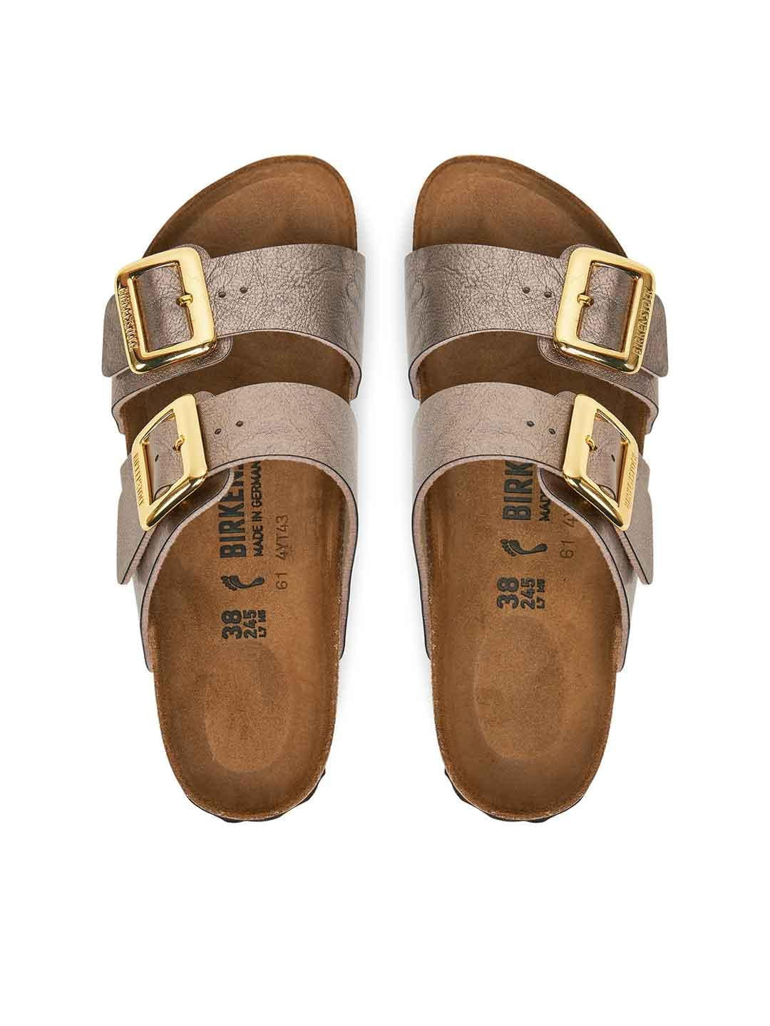 Birkenstock Sydney Cushion Buckle sandali bronzo