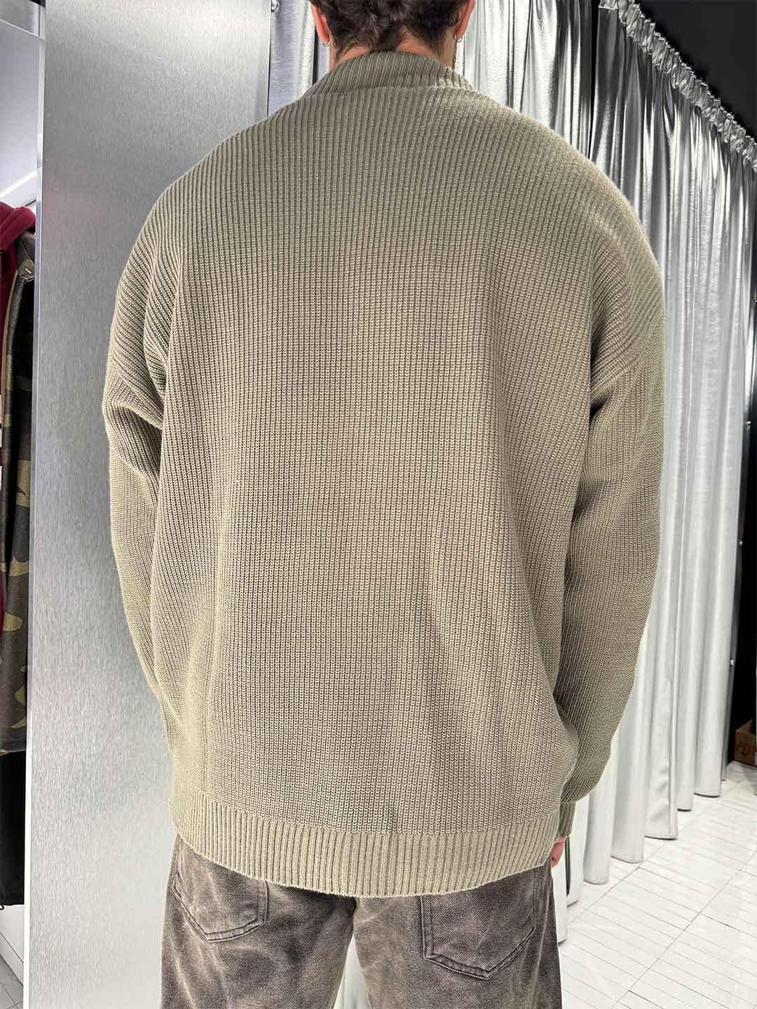 All Or Nothing maglione fango con zip