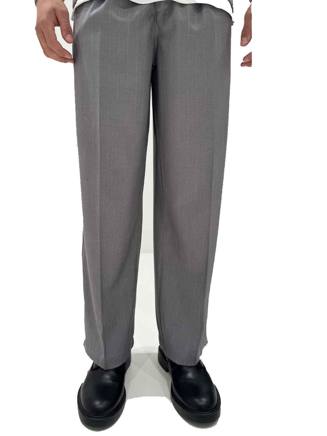All or Nothing pantalone grigio gessato