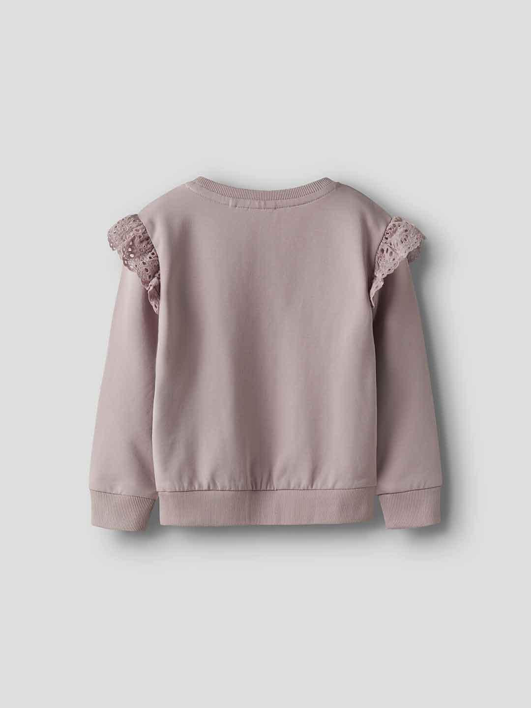 Name It felpa kids rosa con volant