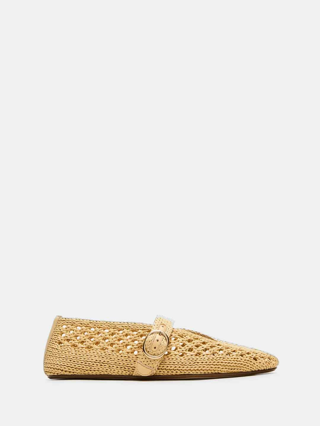 Steve Madden Alara ballerina beige in rafia