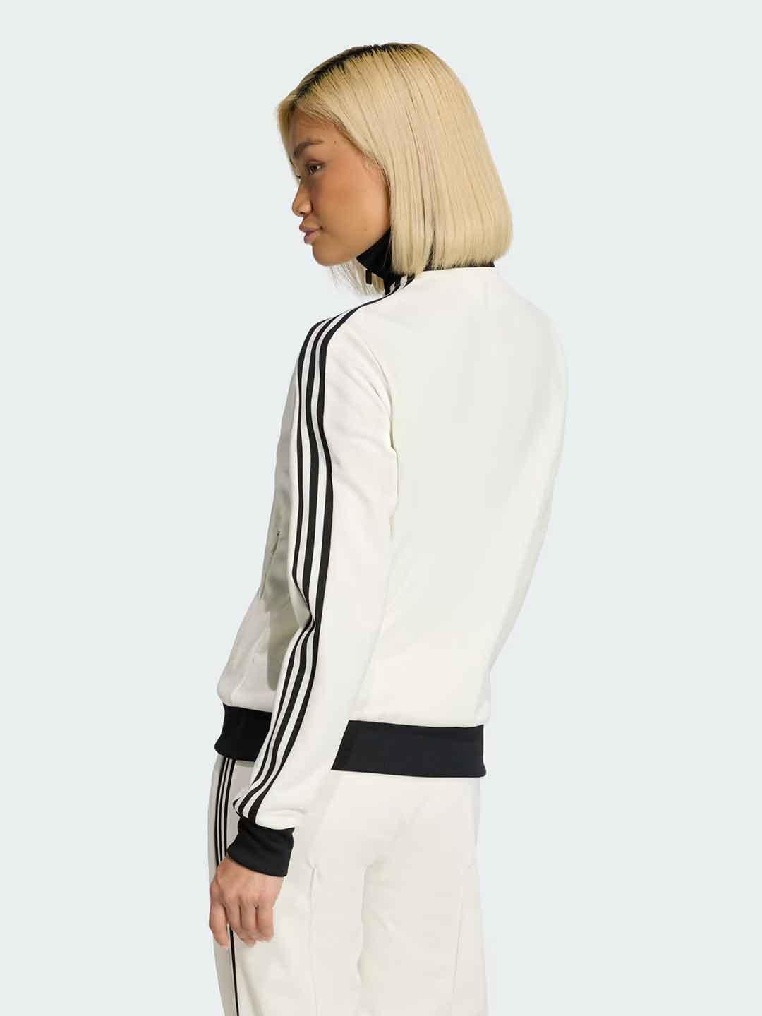 Adidas felpa bianco con logo nero