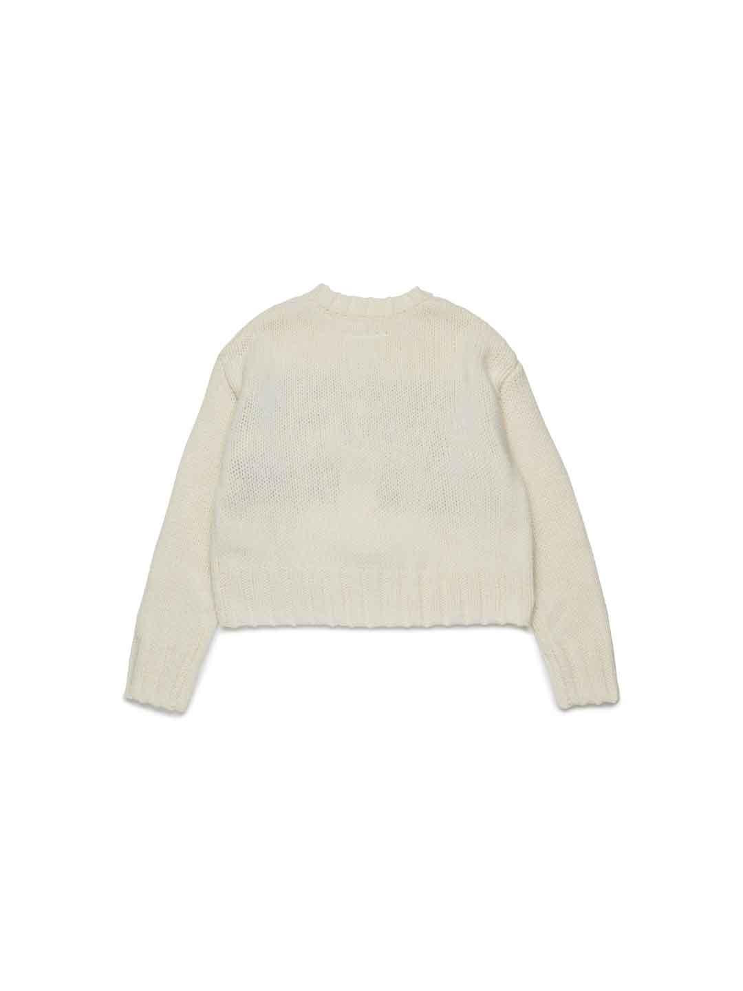 Maison Margiela maglione bianco girocollo