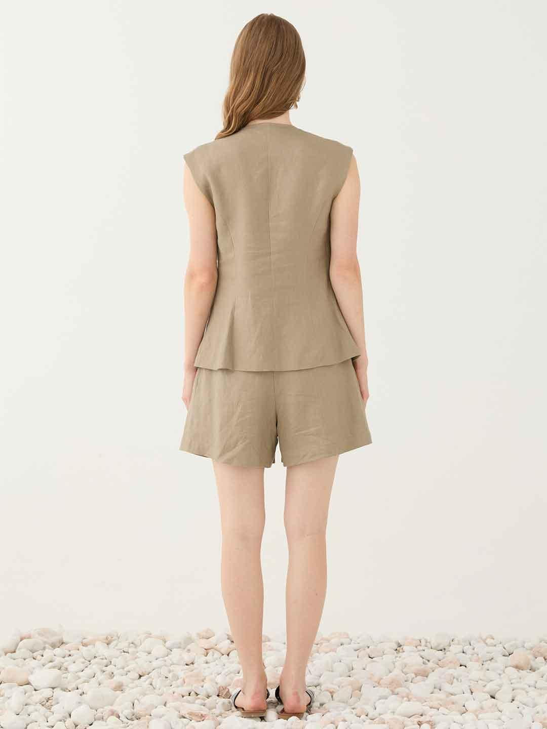 Eleh shorts beige in lino