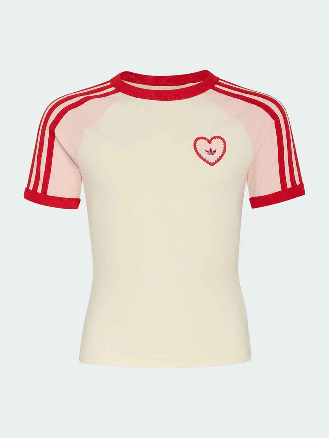 Adidas t-shirt kids panna con cuore