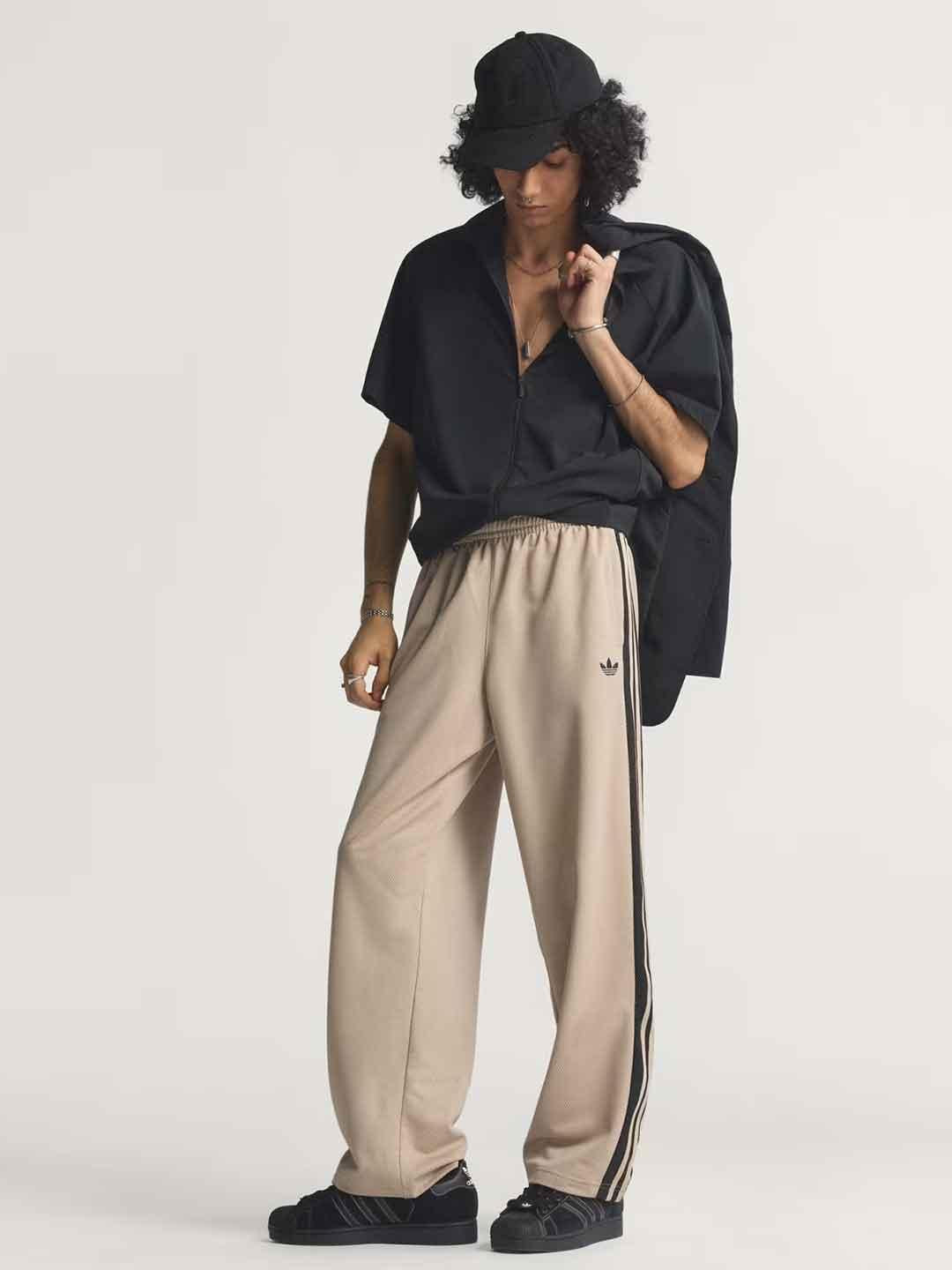 Adidas pantalone beige a rete