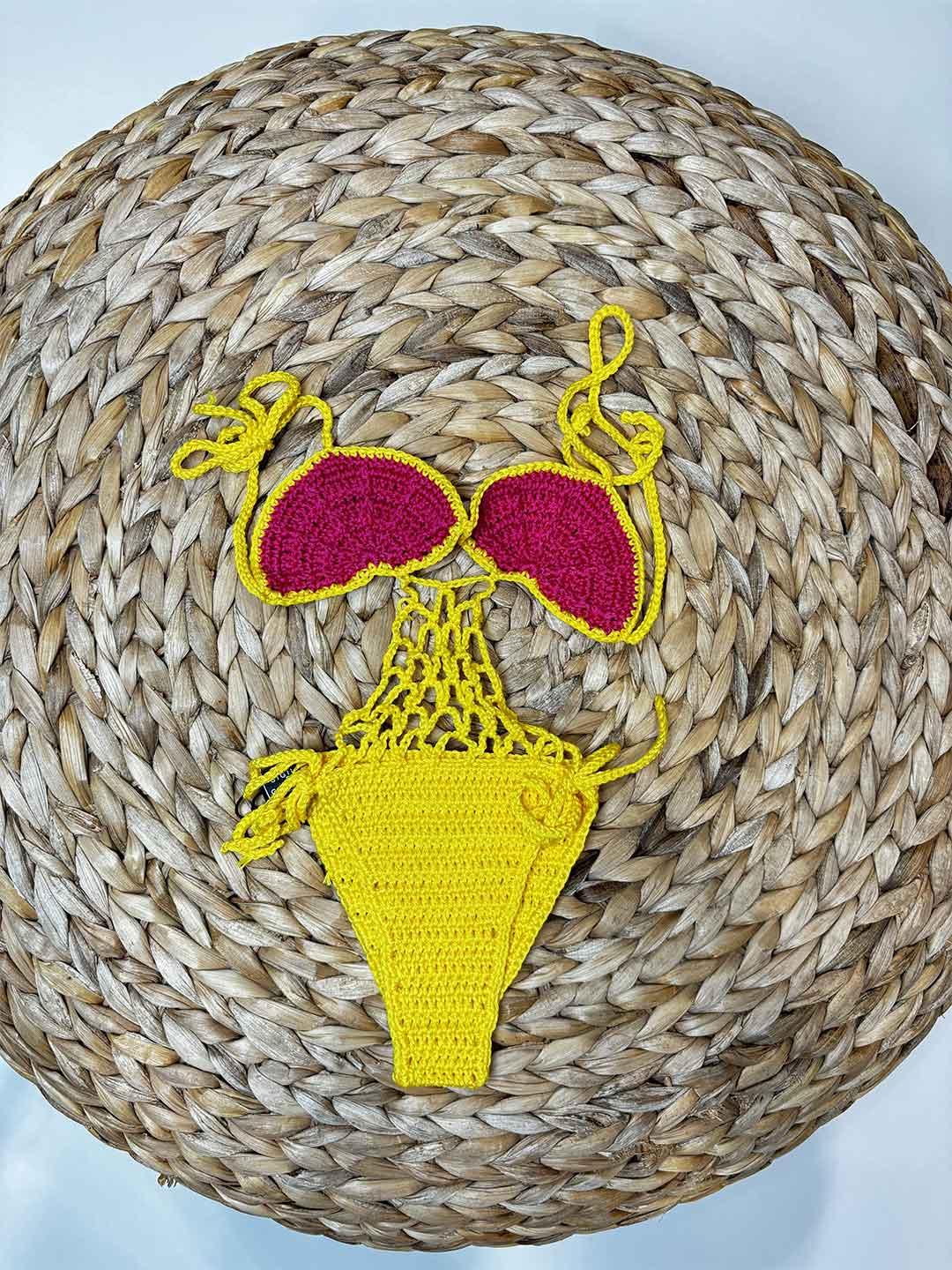 Island Coco costume kids giallo trikini