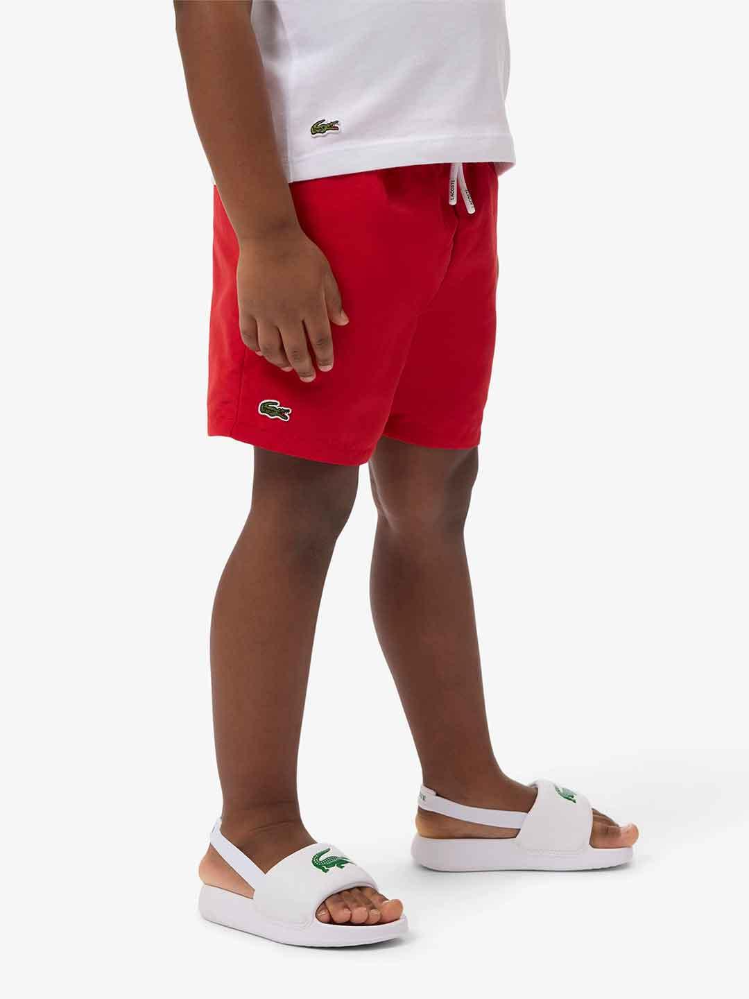 Lacoste costume kids rosso con logo