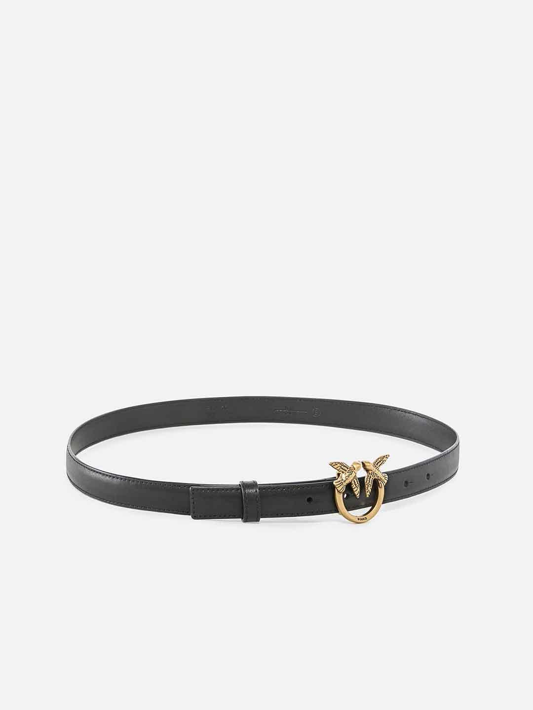 Pinko Love Berry H2 cintura nero e oro sottile