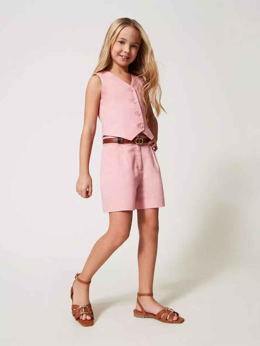 Twinset sandali kids cuoio in pelle