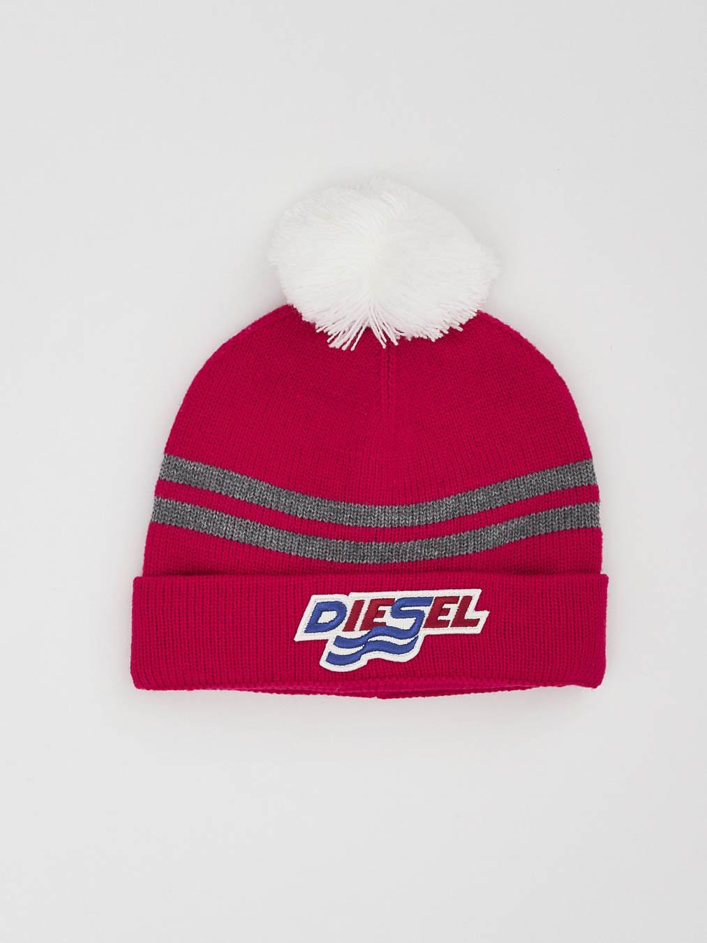 Diesel kids cappello fucisa con pon pon