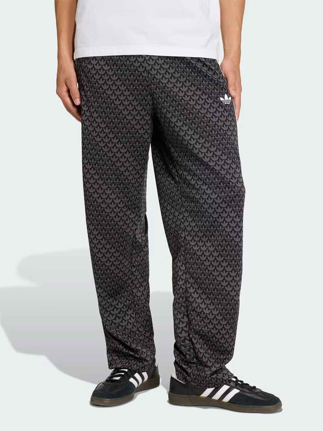 Adidas Firebird pantalone nero multilogo