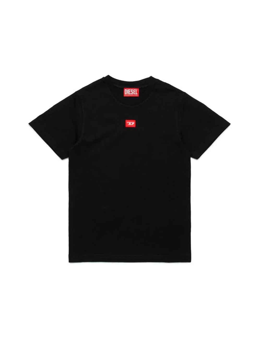 Diesel Tx Diego t-shirt kids nero con patch