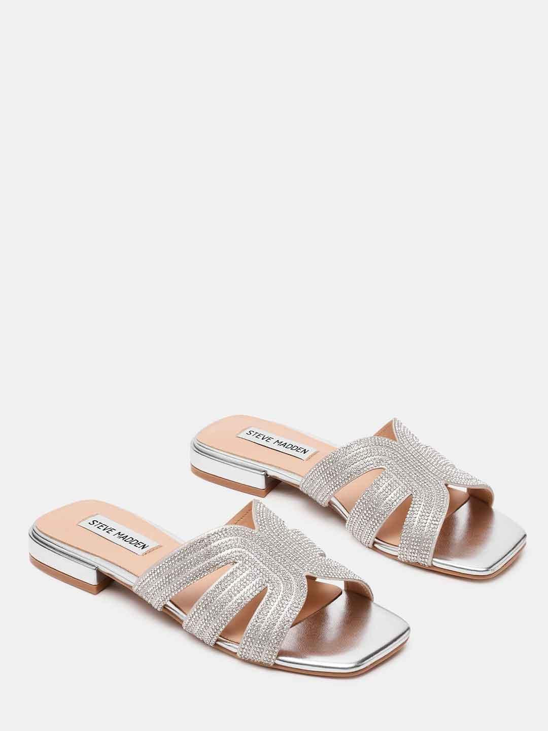 Steve Madden Sequel sandali argento con strass