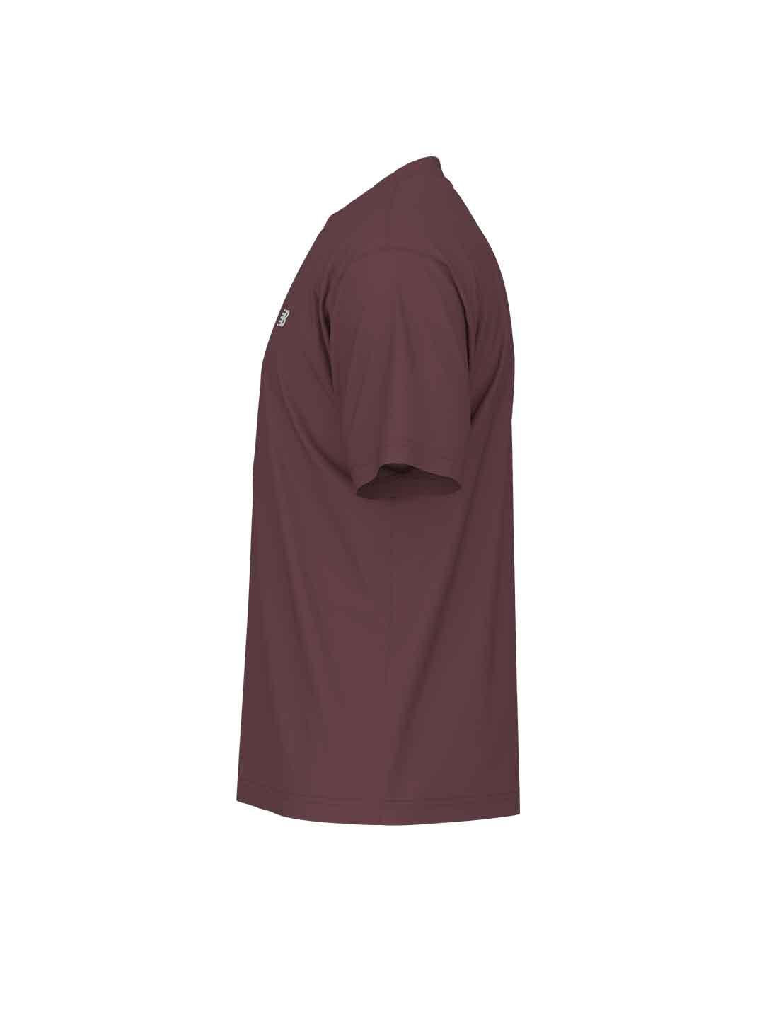New Balance t-shirt bordeaux con logo bianco