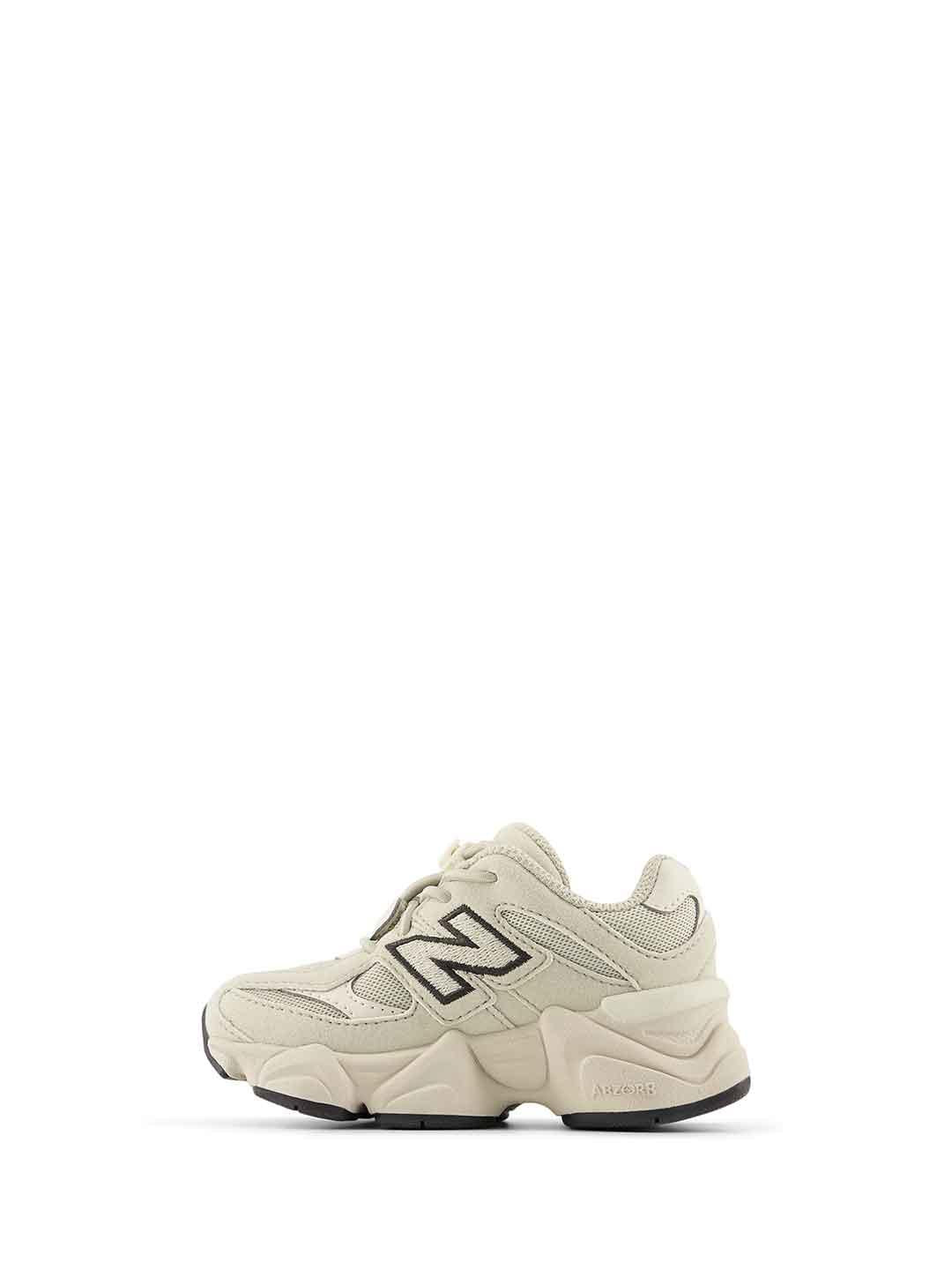 New Balance 9060 sneakers kids beige logo nero