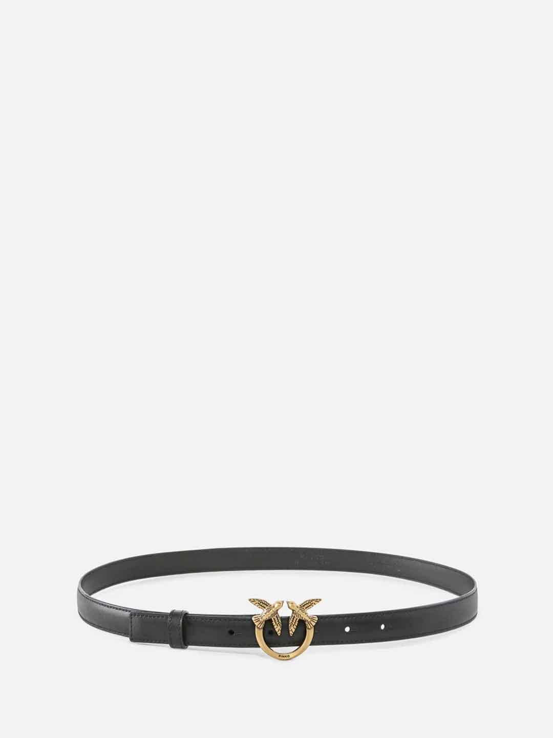 Pinko Love Berry H2 cintura nero e oro sottile