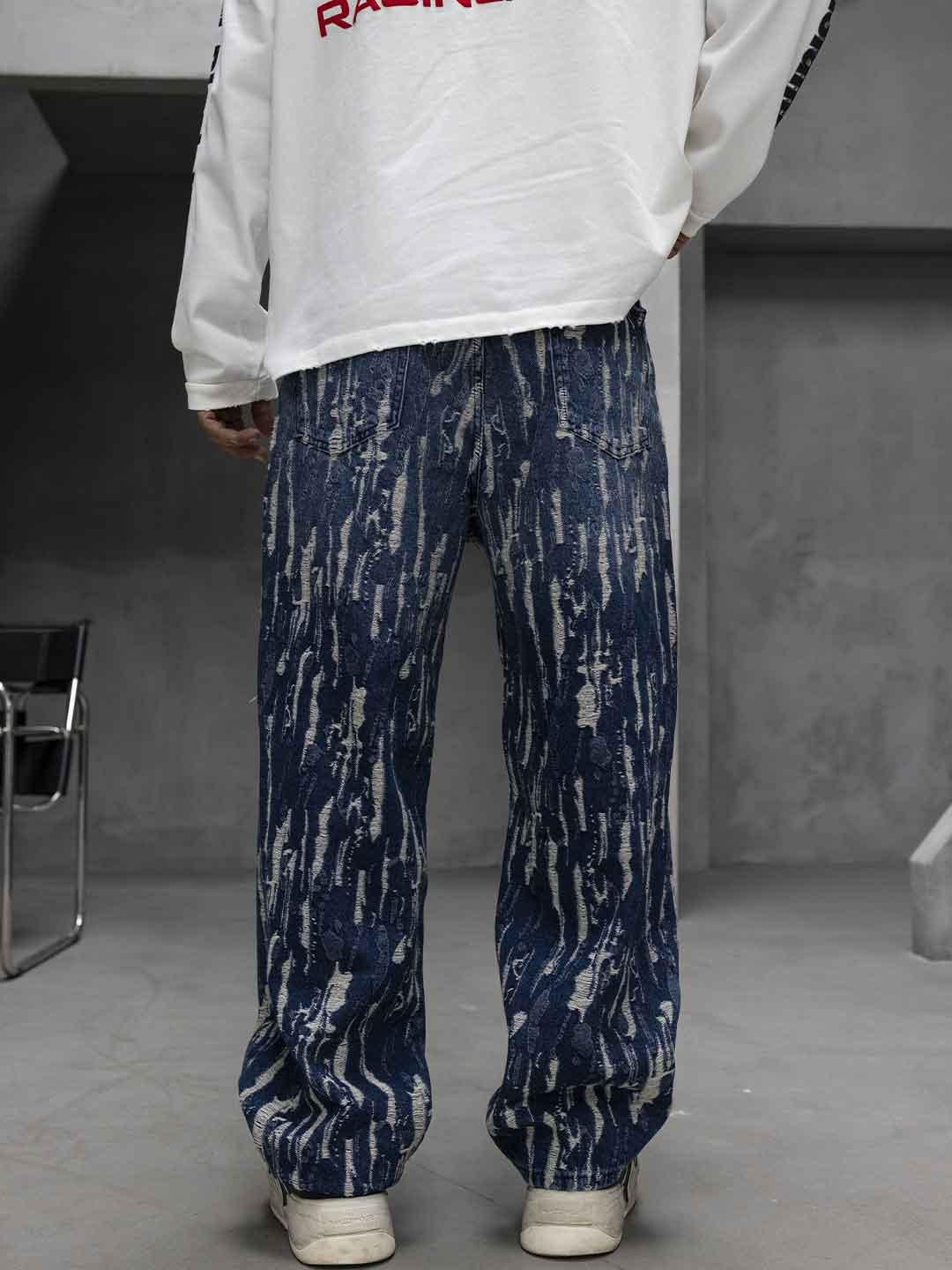 Black Island jeans celeste con strappi