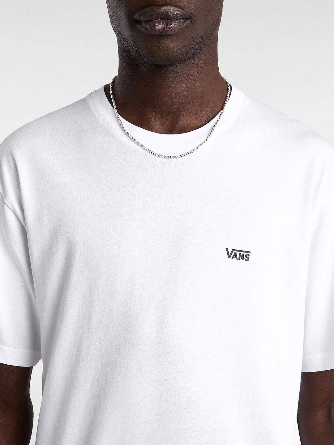 Vans Left Chest t-shirt bianco con logo nero