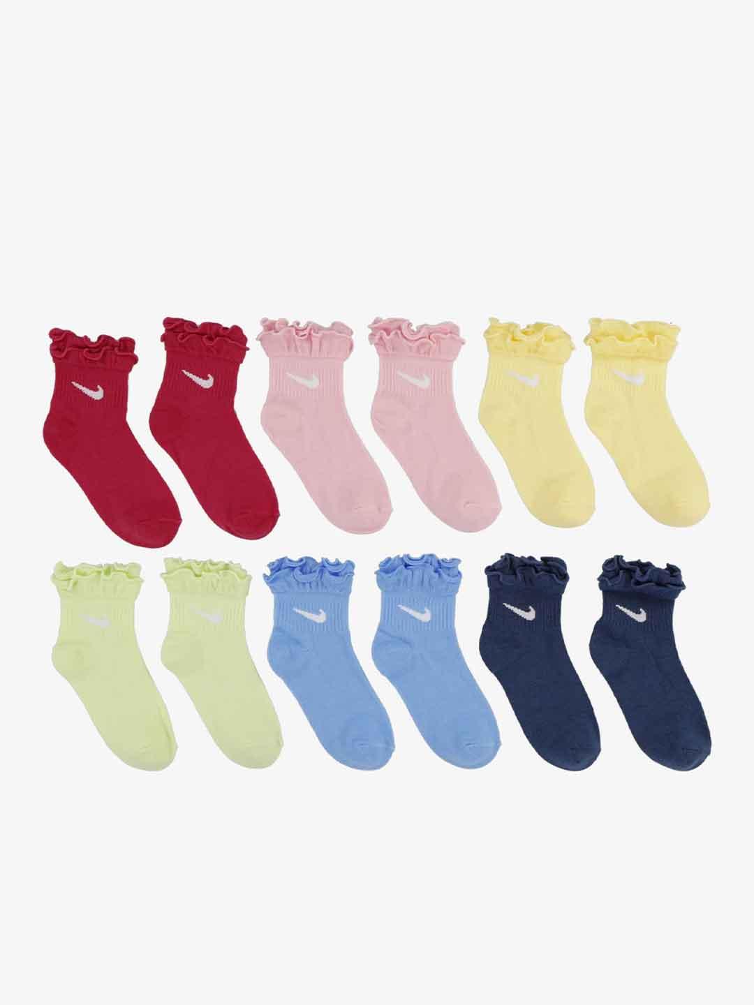 Nike calzini kids rosa set da 6 paia con volant