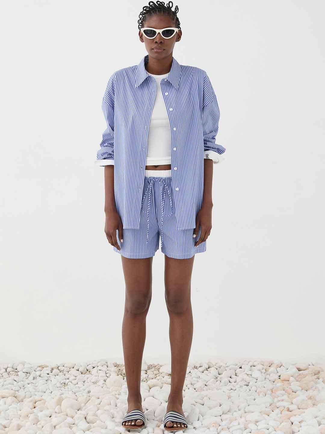 Eleh shorts blu a righe