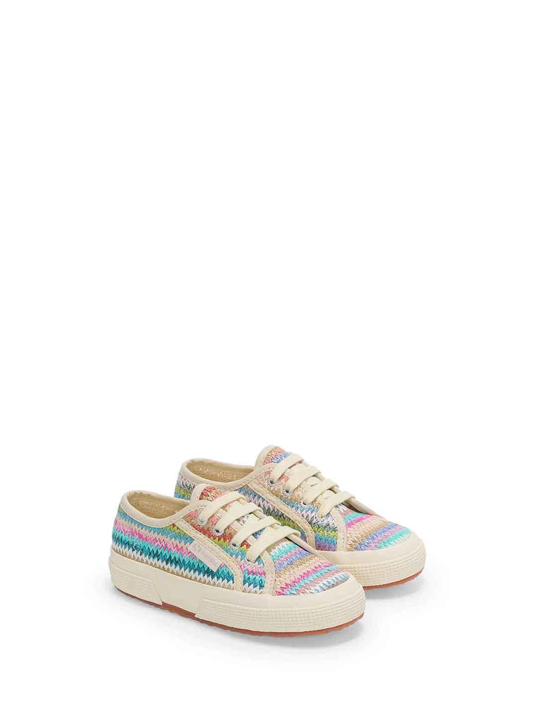 Superga sneakers kids multicolor in rafia