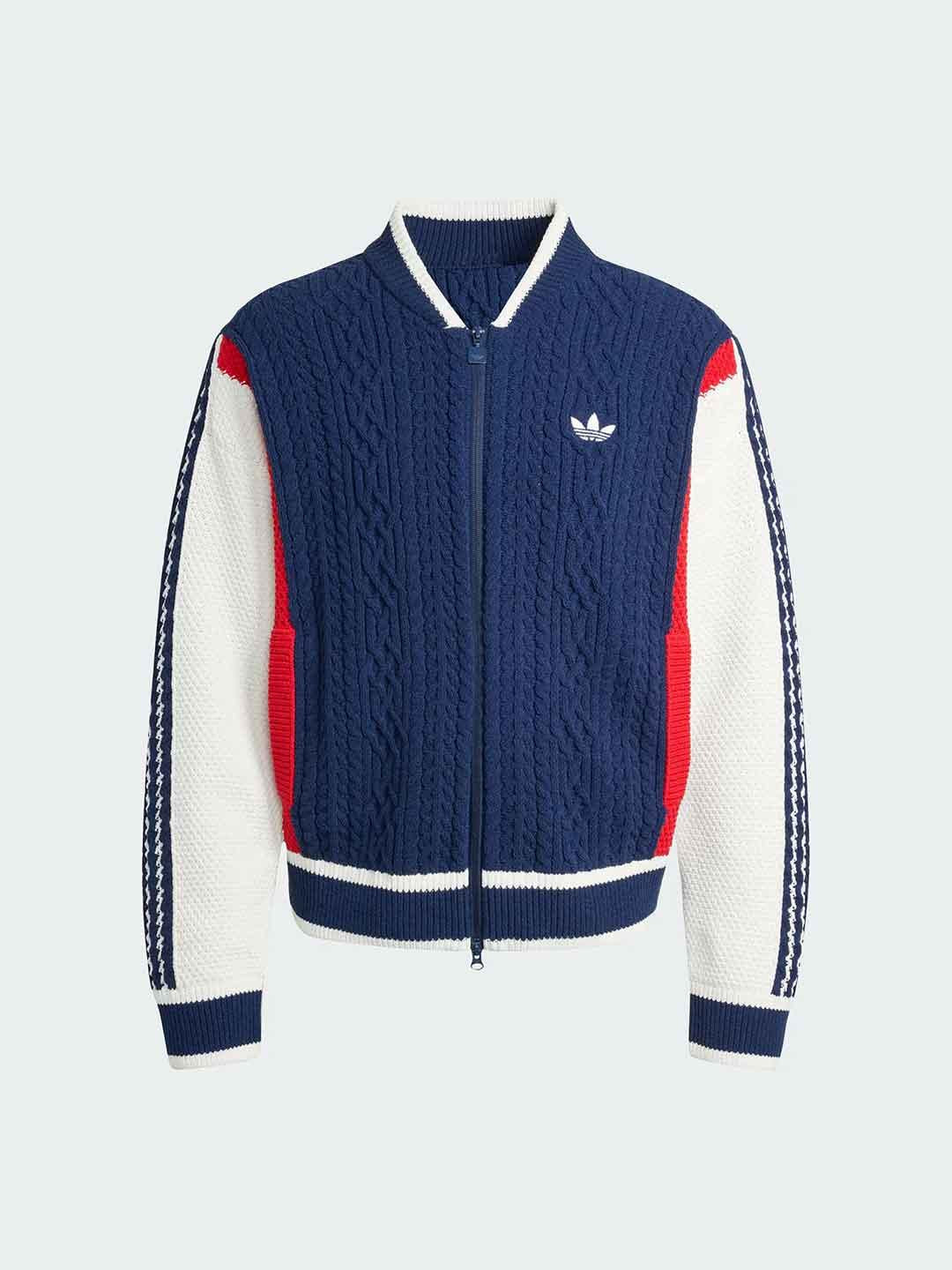Adidas cardigan blu con zip