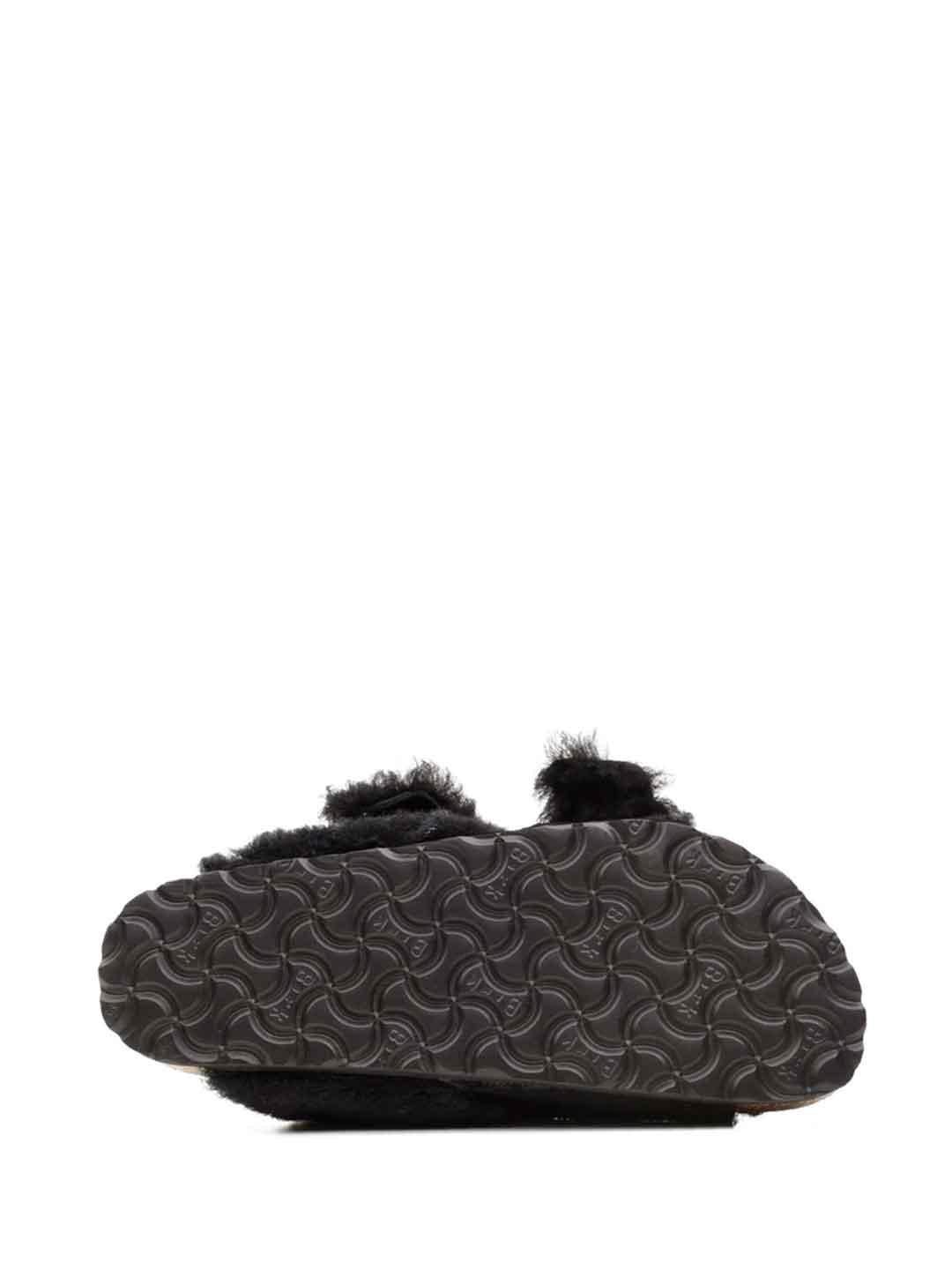 Birkenstock Arizona sandali nero con pelliccia