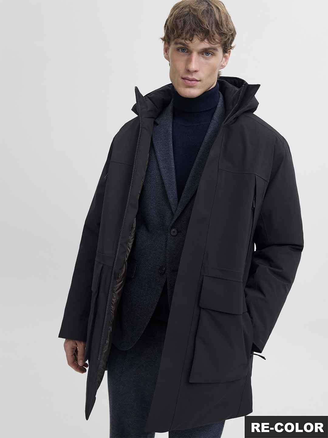 Jack & Jones giubbino nero lungo